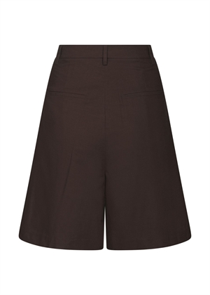 Nika linen shorts Dark Brown Neo Noir 
